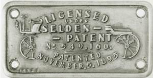 George Selden Patent plate